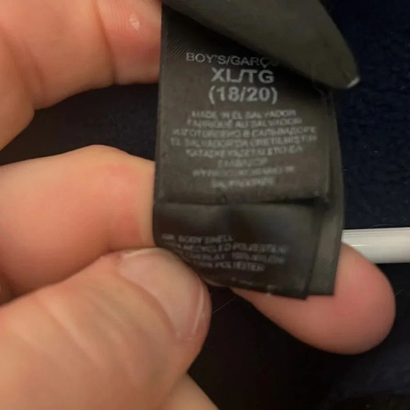 The North Face Boys Sz XL (18-20) Denali Jacket Navy Blue Black - Picture 3 of 4